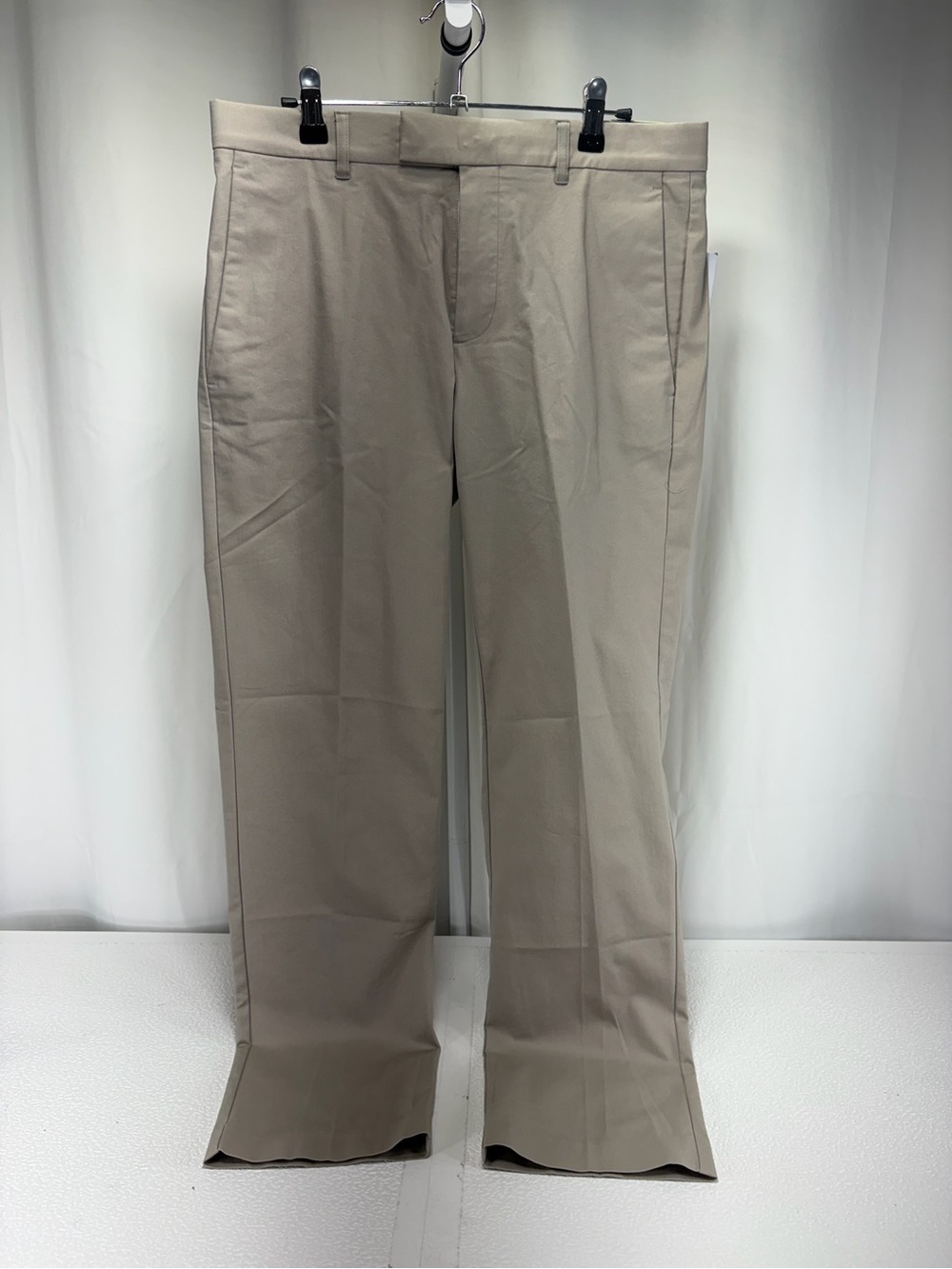 Perry Ellis Men's Khaki Straight-Leg Dress Pants 4757